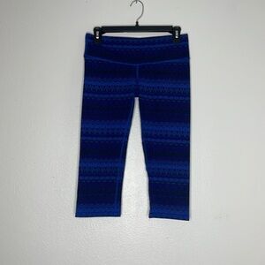 Alo Yoga Black Blue Printed Cropped Legging